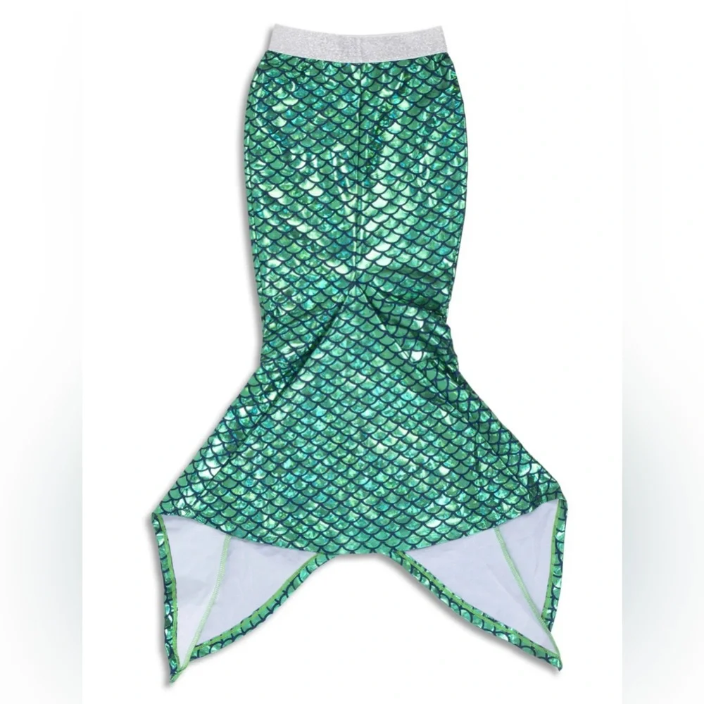 Shade Critters Girl’s Green Metallic Mermaid Tail Skirt - YLG (10-12)
